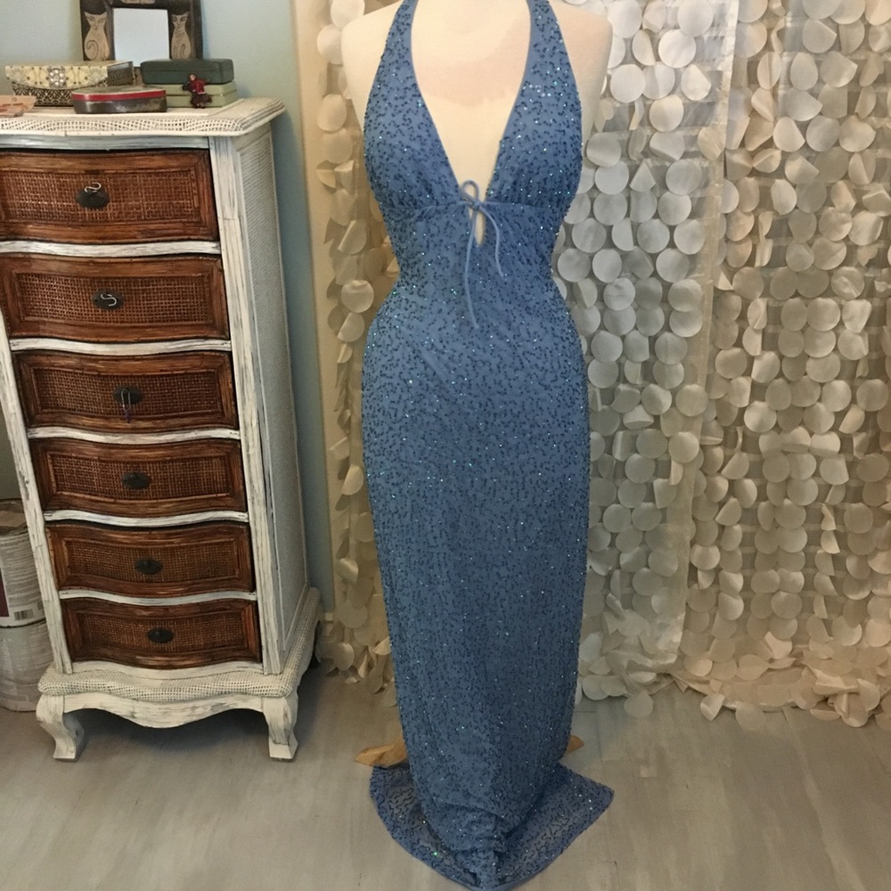 Sexy Stunner - Sky Blue Full-length Dress